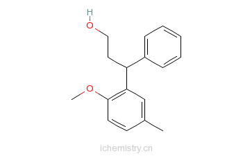 CAS:124936-75-0_3-(2-甲氧基-5-甲基苯基)-3-苯基丙醇的分子结构