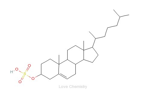 CAS:1256-86-6_胆甾醇硫酸盐的分子结构