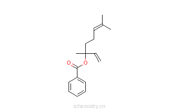CAS:126-64-7_3,7-二甲基-1,6-辛二烯-3-醇苯甲酸酯的分子结构