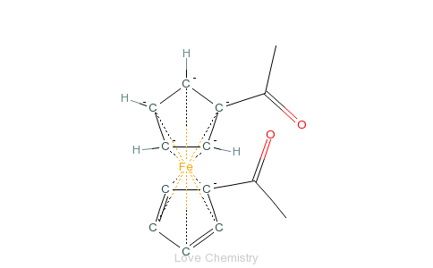 CAS:1273-94-5_1,1'-二乙酰基二茂铁的分子结构