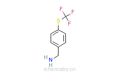 CAS:128273-56-3_4-三氟甲硫基苄胺的分子结构
