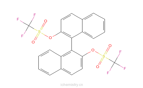 CAS:128544-05-8_(S)-(+)-1,1'-联-2-萘酚二(三氟甲磺酸酯)的分子结构