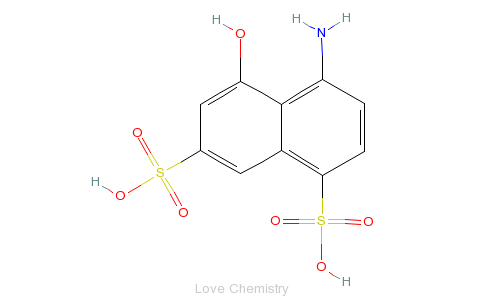 CAS:130-23-4_1-氨基-8-萘酚-4,6-二磺酸的分子结构