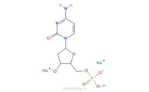 CAS:13085-50-2_2'-脱氧胞苷-5'-磷酸二钠的分子结构