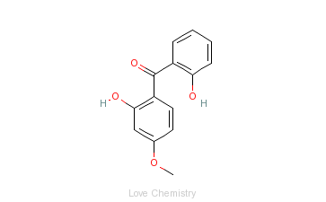 CAS:131-53-3_2,2'-羟基-4-甲氧基二苯甲酮的分子结构