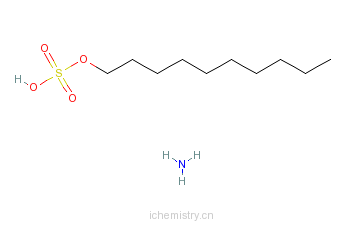 CAS:13177-52-1_硫酸单癸基酯铵盐的分子结构