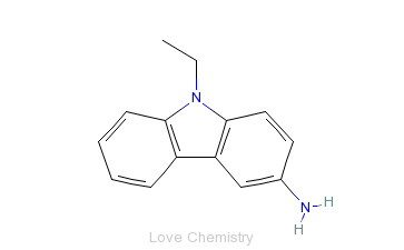 CAS:132-32-1_3-氨基-9-乙基咔唑的分子结构