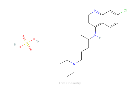 CAS:132-73-0_硫酸氯喹的分子结构