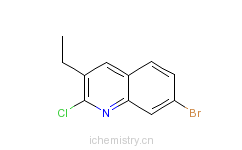 CAS:132118-52-6_7-溴-2-氯-3-乙基喹啉的分子结构