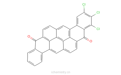 CAS:1324-34-1_三氯化-8,16-皮蒽二酮的分子结构