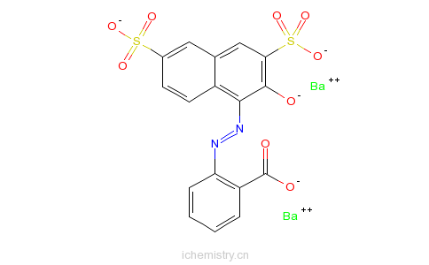 CAS:1325-16-2_2-[(2-羟基-3,6-二硫-1-萘基)偶氮]苯甲酸钡的分子结构