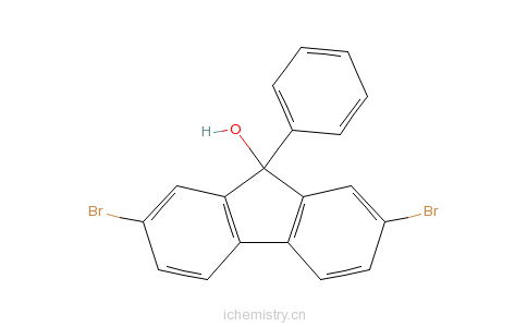 CAS:132717-37-4_2,7-二溴-9-苯基-9H-9-羟基芴的分子结构