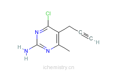 CAS:132938-37-5_2-氨基-4-氯-6-甲基-5-炔丙基嘧啶的分子结构