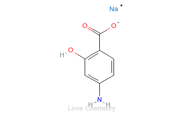 CAS:133-10-8_对氨基水杨酸钠的分子结构