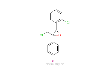 CAS:133024-33-6_Z-1-氯-3-(2-氯苯基)-2-(4-氟苯基)-2,3-环氧丙烷的分子结构