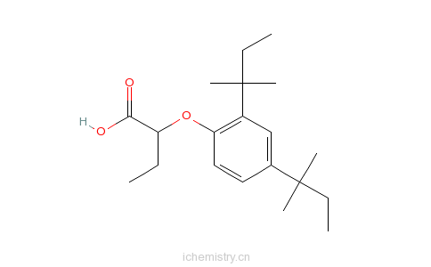 CAS:13403-01-5_2-(2,4-二特戊基苯氧基)丁酸的分子结构