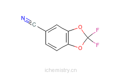 CAS:135132-34-2_5-氰基-2,2-二氟-1,3-苯并二恶茂的分子结构