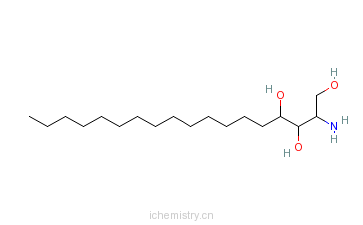 CAS:13552-11-9_2-氨基-1,3,4-十八烷三醇的分子结构