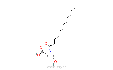 CAS:135777-18-3_N-十二碳酰基-4-羟基-L-脯氨酸的分子结构