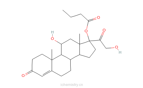 CAS:13609-67-1_丁酸氢化可的松的分子结构