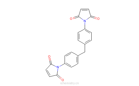 CAS:13676-54-5_N,N'-(4,4'-亚甲基二苯基)双马来酰亚胺的分子结构