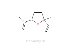 CAS:13679-86-2_2-乙烯基-2-甲基-5-(1-甲基乙烯基)四氢呋喃的分子结构