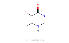 CAS:137234-87-8_4-乙基-5-氟-6-羟基嘧啶的分子结构