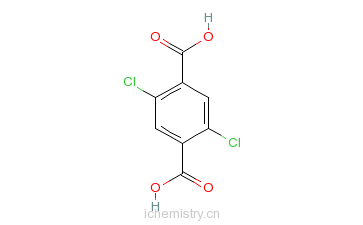 CAS:13799-90-1_2,5-二氯对二苯甲酸的分子结构
