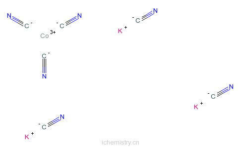 CAS:13963-58-1_六氰合钴酸钾的分子结构