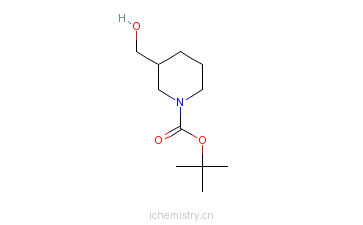 CAS:140695-85-8_(R)-1-Boc-3-羟甲基哌啶的分子结构
