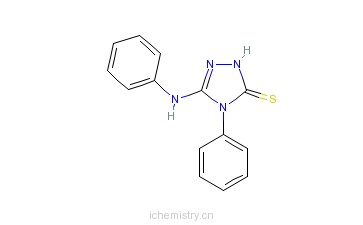 CAS:14132-84-4_5-苯氨基-4-苯基-2,4-二氢-3H-1,2,4-三唑-3-硫酮的分子结构