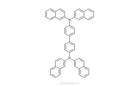 CAS:141752-82-1_N,N,N',N'-四(2-萘基)-1,1'-联苯-4,4'-二胺的分子结构