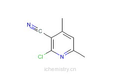 CAS:14237-71-9_2-氯-3-氰基-4,6-二甲基吡啶的分子结构