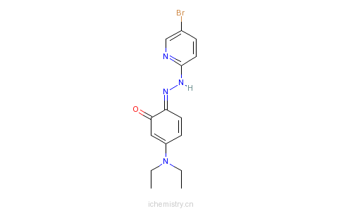 CAS:14337-53-2_2-[(5-溴-2-吡啶基)偶氮]-5-二乙基氨基苯酚的分子结构