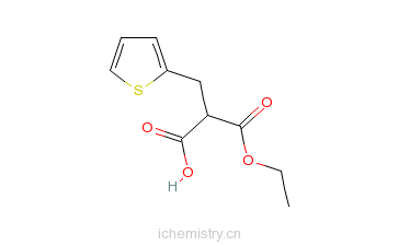 CAS:143468-96-6_(2-噻吩基甲基)丙二酸单乙酯的分子结构