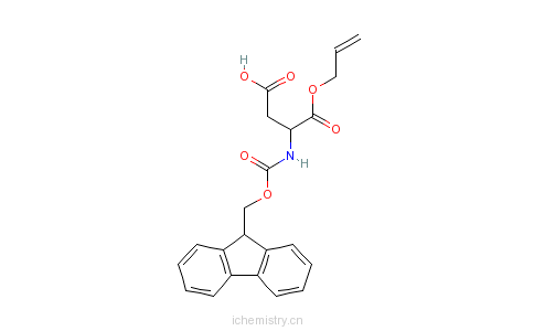CAS:144120-53-6_Fmoc-L-天冬氨酸alpha-烯丙酯的分子结构