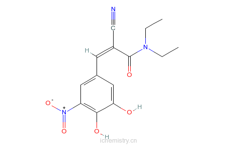 CAS:145195-63-7_(2Z)-2-Cyano-3-(3,4-dihydroxy-5-nitrophenyl)-N,N-diethyl-2-propenamideķӽṹ