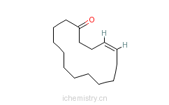 CAS:14595-54-1_(Z)-4-环十五烯-1-酮的分子结构