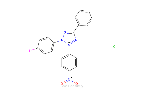 CAS:146-68-9_碘硝基氯化四氮唑蓝的分子结构