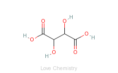 CAS:147-71-7_D-酒石酸的分子结构