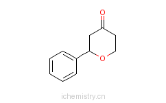 CAS:147688-62-8_四氢-2-苯基-4H-吡喃-4-酮的分子结构