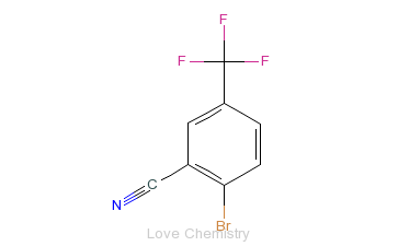 CAS:1483-55-2_2-溴-5-三氟甲基苯腈的分子结构