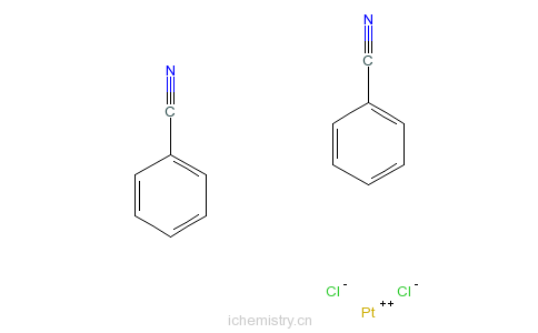 CAS:14873-63-3_双(氰苯)二氯铂(II)的分子结构