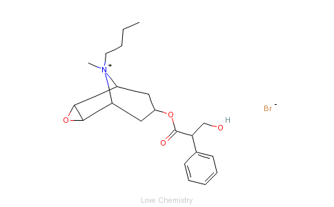 CAS:149-64-4_丁溴东莨菪碱的分子结构