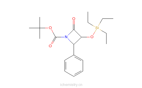 CAS:149198-47-0_(3R,4S)-3-(三乙基硅氧基)-4-苯基-2-氧-氮杂环丁-1-甲酸叔丁酯的分子结构