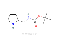CAS:149649-58-1_2-Boc-氨甲基吡咯烷的分子结构
