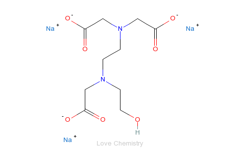CAS:150-39-0_N-羟乙基乙二胺三乙酸的分子结构