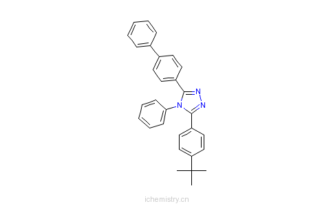 CAS:150405-69-9_3-(联苯-4-基)-5-(4-叔丁基苯基)-4-苯基-4H-1,2,4-三唑的分子结构