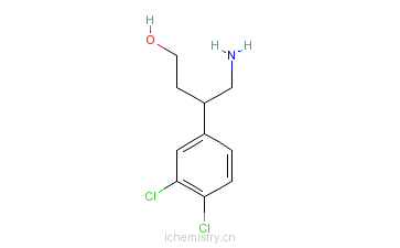 CAS:152298-51-6_4-氨基-3-(3,4-二氯苯基)-1-丁醇的分子结构