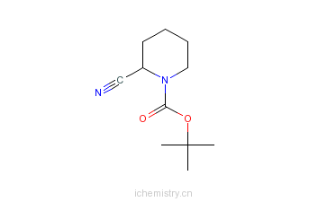 CAS:153749-89-4_1-Boc-2-氰基哌啶的分子结构